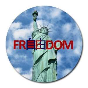  Chinese Freedom Statue of Liberty Round Mousepad 
