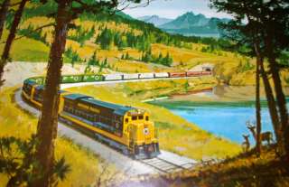 Northern Pacific Railroad Print 3306 Diesel freight  