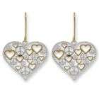 Gold Over Silver Heart Earrings  