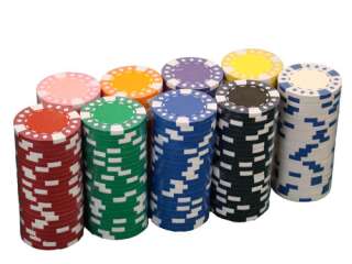Diamond Suited Casino Grade Clay Poker Chip Sample Set  