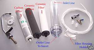 Under sink Ceramic Carbon Water Filter Kit +RO faucet  