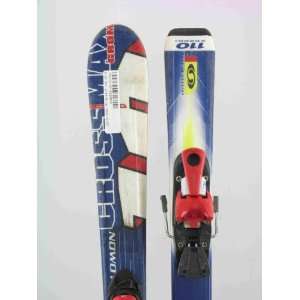 com Used Salomon Crossmax Kids Grom Jr. Snow Ski with Salomon Binding 