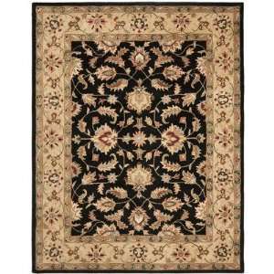   Black and Gold Hand Spun Wool Round Area Rug, 8 Feet: Home & Kitchen