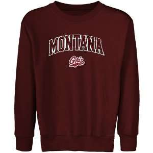  Grizzlie Hoody Sweat Shirt  Montana Grizzlies Youth Maroon Logo 