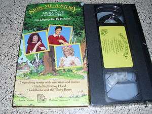 Sign Me A Story VHS OOP Deaf Hearing Impaired Linda Bove of Sesame 