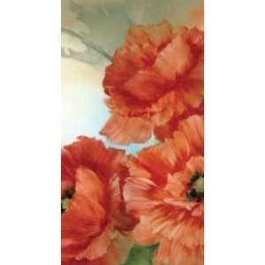    Porcelein Poppies 3 Ply Buffet Towels