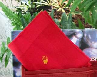 Red ROLEX Small Scarf or Pocket Handkerchief~Rare~Mint  