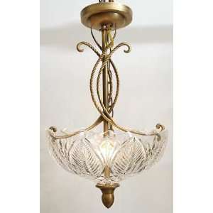   Blue Bell Pendant Ceiling Lamp, Crystal Tableware: Home & Kitchen