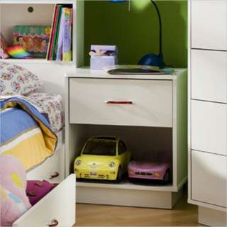 South Shore Logik Kids Pure White Twin Wood Mates Storage Bed 4 PC 