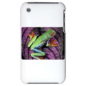  iPhone 3G Hard Case Red Eyed Tree Frog on Purple Leaf 