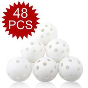  Wiffle Practice Golf Balls   48 Pieces, White