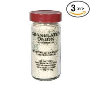 Basset Onion, Granulated, 2.3 Ounce (Pack of 3)  Grocery 