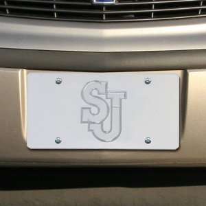 St. Johns Red Storm Satin Mirrored Team Logo License Plate  