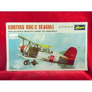   Hasegawa Curtiss SOC 3 Seagull 1/72 Scale Model Kit #JS: Toys & Games