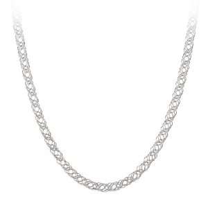   Silver Tarnish Free Interlocking Geometric Link Necklace, 16 Jewelry