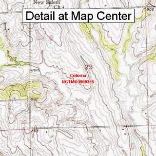 USGS Topographic Quadrangle Map   Coloma, Missouri (Folded/Waterproof 