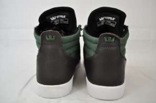 SUPRA BANDIT   BROWN/GREEN MID SNEAKER CANVAS/LEATHER MENS SIZE 8 (#2 