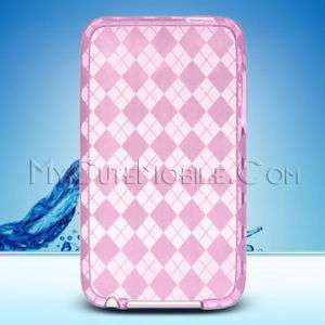 Apple iPod Touch 2nd 3rd Gen Case   Pink Plaid TPU Skin 668888065483 