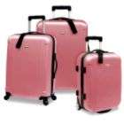   ® FREEDOM 3 pc Lightweight Hard Shell Spinner Luggage Set in Pink