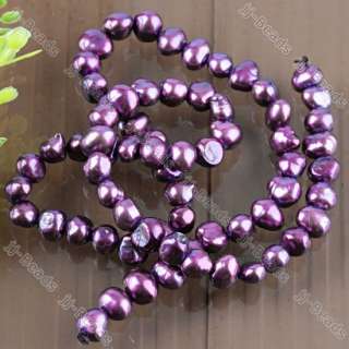 Nugget Fresh Water Pearl 5 6mm Dark Purple Loose Beads  