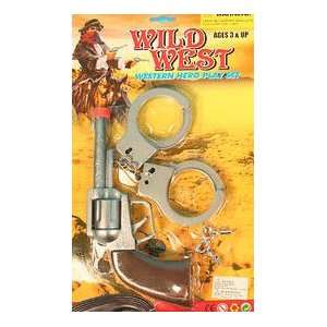  Wild West GUN SET w/ HANDCUFFS cowboy toy game: Everything 