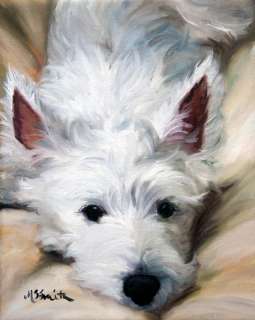 MSSMITH Westie west highland white terriers dog PRINT  