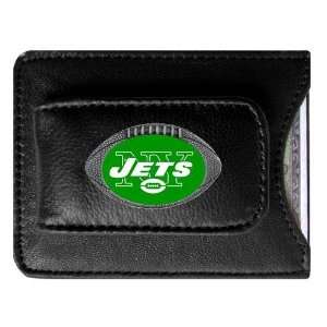 New York Jets NFL Card/Money Clip Holder (Leather)