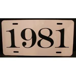1981 YEAR LICENSE PLATE