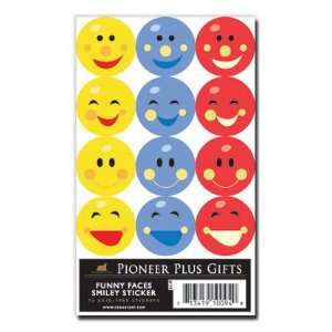 , Funny Smiley Faces, Classic Acid Free  12 Stickers Per Page, 4 