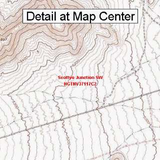 USGS Topographic Quadrangle Map   Scottys Junction SW, Nevada (Folded 
