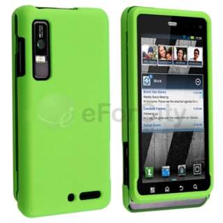 Premium Accessory Rubber Green Hard Case Phone Cover Skin for Motorola 