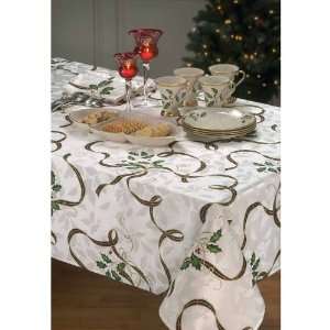  Lenox Holiday Nouveau Ribbon Tablecloth 60 x 84 Oblong 