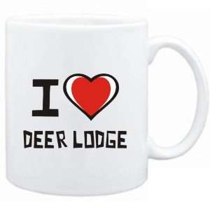  Mug White I love Deer Lodge  Usa Cities Sports 