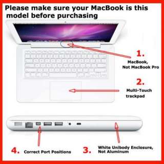 Unibody MacBook 13 Inch Metallic Hard Shell Case + Full Size Keyboard 