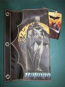 BATMAN PENCIL POUCH ~ ZIP POCKETS ~ NEW WITH TAGS  