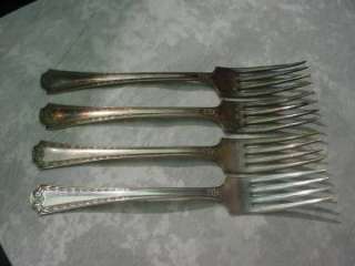 Sheffield A 1 Plate TOMATO SERVER & 4 Dinner FORKS Use or for Crafts 