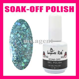 Nail Art UV Gel colour Soak off Polish UV lamp Glitter 15ml 80 colors 
