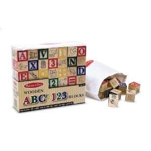  Melissa & Doug Wooden ABC/123 Blocks: Toys & Games