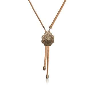   Natural Necklace With Golden Flower, Eco Friendly Corkor Jewelry