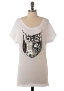 Made Owl t of Sequins Tee  Mod Retro Vintage T Shirts  ModCloth