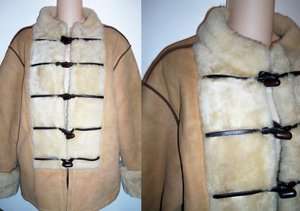   YSL Yves Saint Laurent Fourrures France SHERPA Fur Suede Jacket Coat L