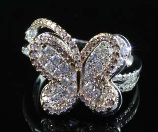 14KG Butterfly Design Diamond Ring One of a Kind  