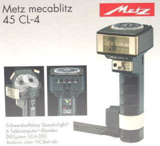 METZ MECABLITZ 45 CL 4 NEW FLASH UNIT BOXED MANUAL KIT  