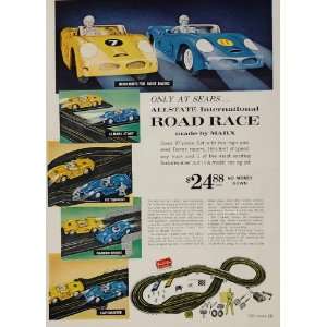 1963 Print Toy Ad Marx Slot Car Road Race Ferrari Racer 