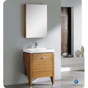  Fresca Saltini Wild Honey Oak Modern Bathroom Vanity: Home 