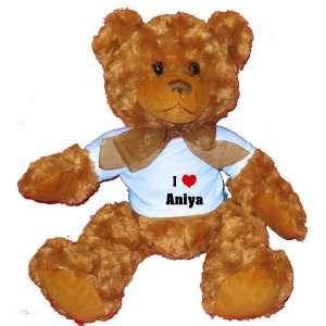   Love/Heart Aniya Plush Teddy Bear with BLUE T Shirt Toys & Games