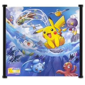  Pokemon Anime Fabric Wall Scroll Poster (17x16) Inches 