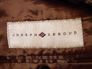 Joseph Abboud Mens Brown PS Super 110 3 Btn Suit42L + Zegna Tie  
