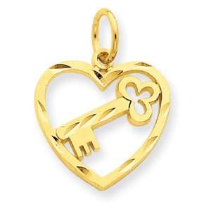  14k Heart and Key Charm West Coast Jewelry Jewelry