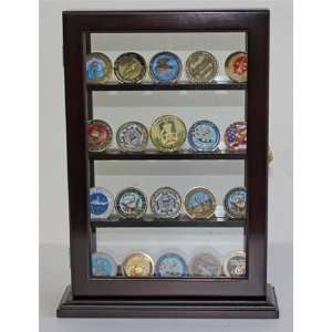 Military Challenge Coin Display Case Counter Top Holder Stand Shadow 